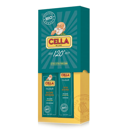 Cella Milano traditional shaving set bio shaving cream and aftershave balm