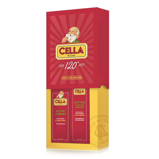 Cella shaving set consisting of quick cream and aftershave balm