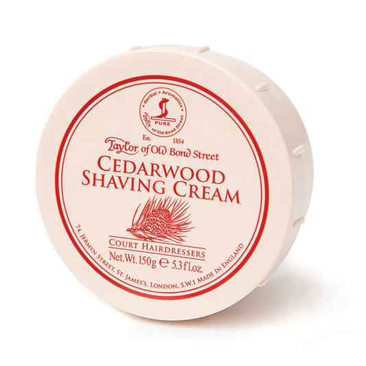 Taylor of Old Bond Street Cedarwood Shaving Cream, Rich Lather for Smoothness