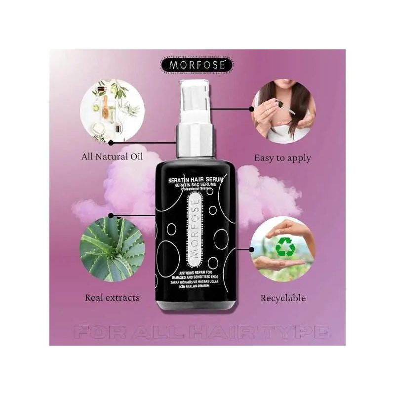 Morfose 75ml Deep Conditioning Hair Serum: Frizz Control, Brilliant Shine, All Hair Types