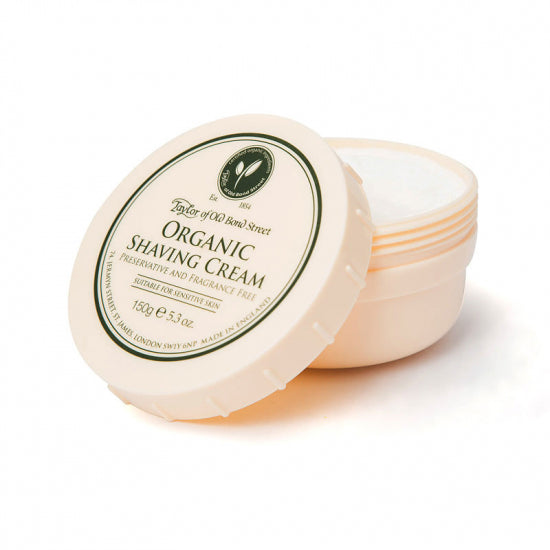 Taylor of Old Bond Street Organic Shaving Cream - Natural, Soothing, 5.3 oz