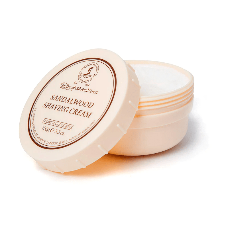 Taylor of Old Bond Street Sandalwood Shaving Cream for Men, Rich Lather, 5.3oz