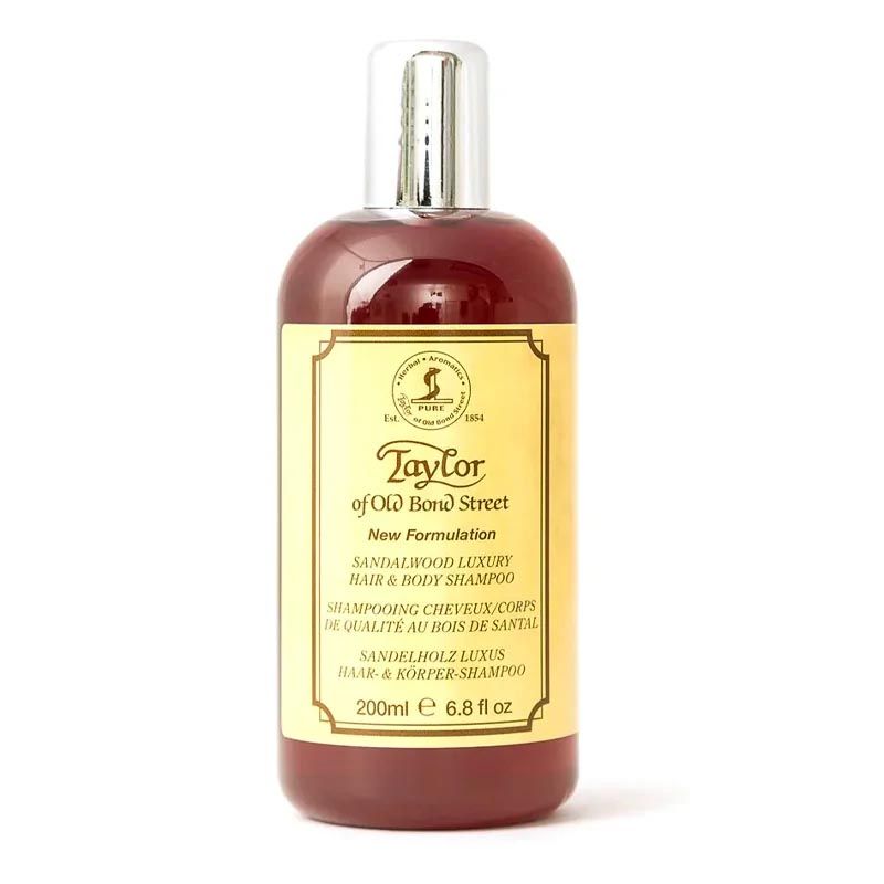 Luxury Sandalwood Hair & Body Shampoo 200ml by Taylor of Old Bond Street