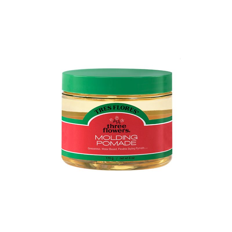 Tres Flores Classic Molding Pomade: Strong Hold, Natural Finish, Enriched with Botanicals, 6 oz