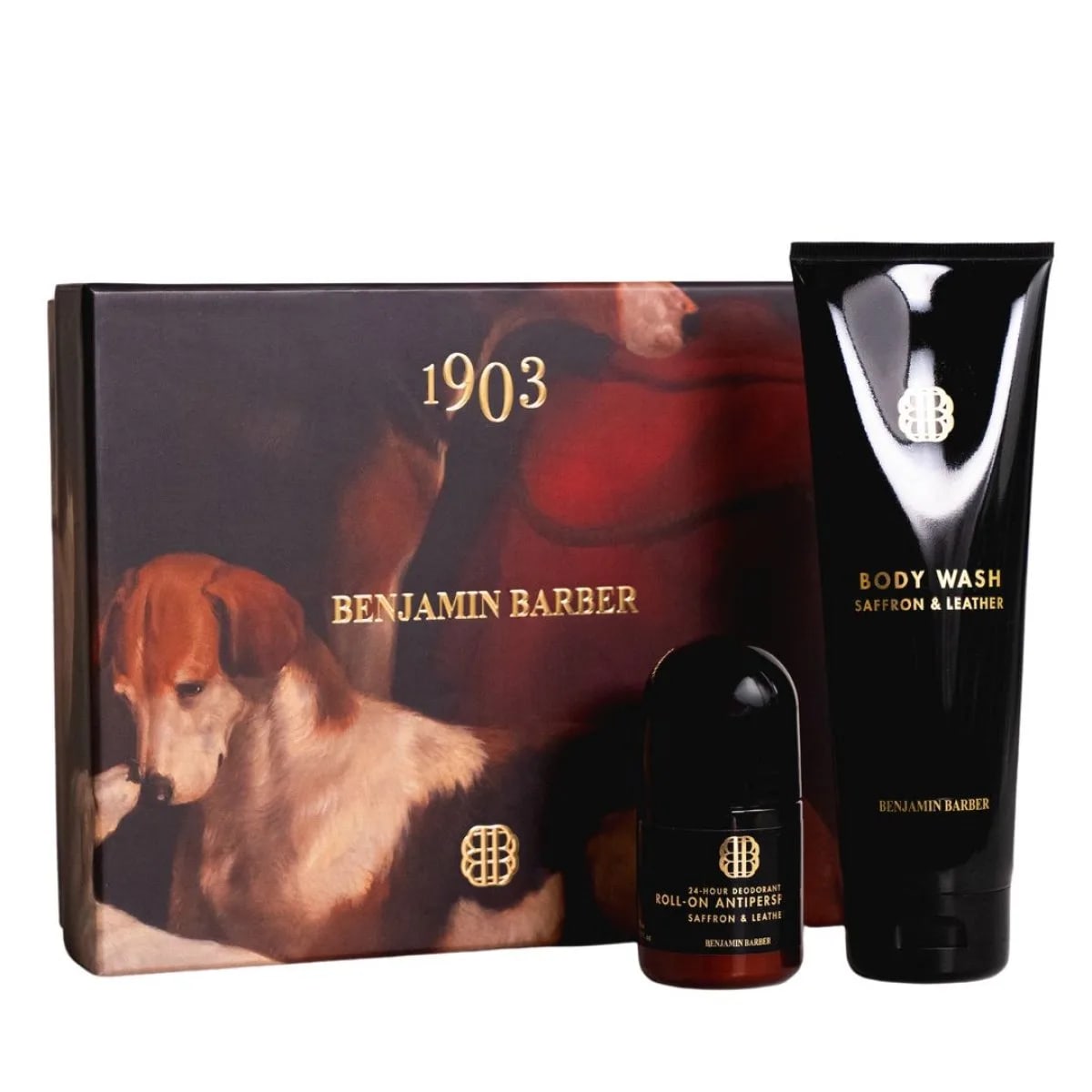 Benjamin Barber Presentset Saffron & Leather Duschgel & Deodorant
