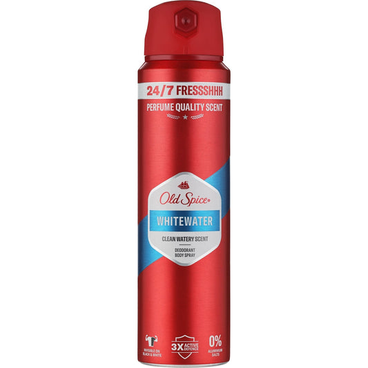 Old Spice Whitewater Men's Deodorant Spray: Fresh Scent, Long-Lasting Protection