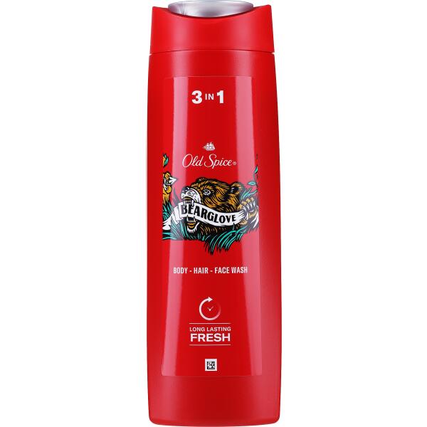 Old Spice Bearglove 3-in-1 Men's Body & Hair Wash, Bold Woody Scent