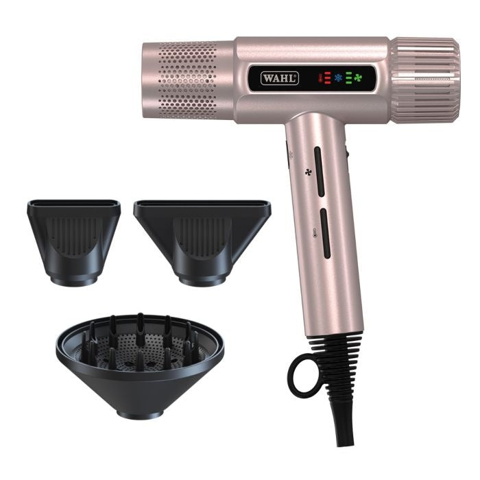 Wahl Vanquish Rose Gold Digital Hair Dryer: Quiet, Fast, Lightweight, Pro-Styling
