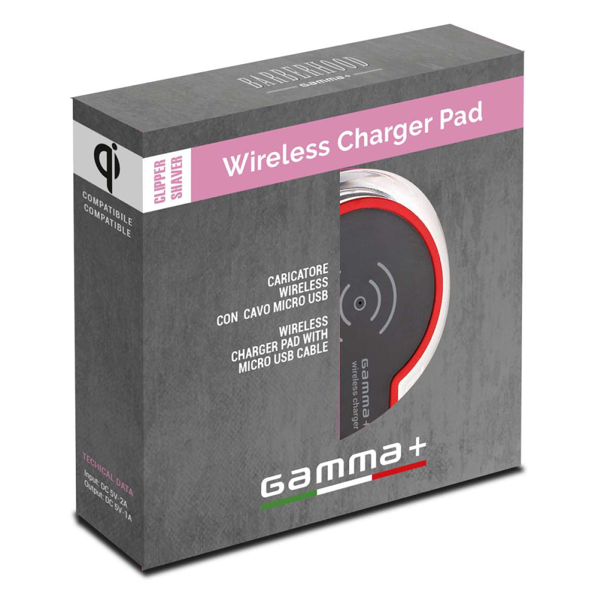 Gamma Piú Universal QI Wireless Charging Pad for Hair Clippers & Shavers