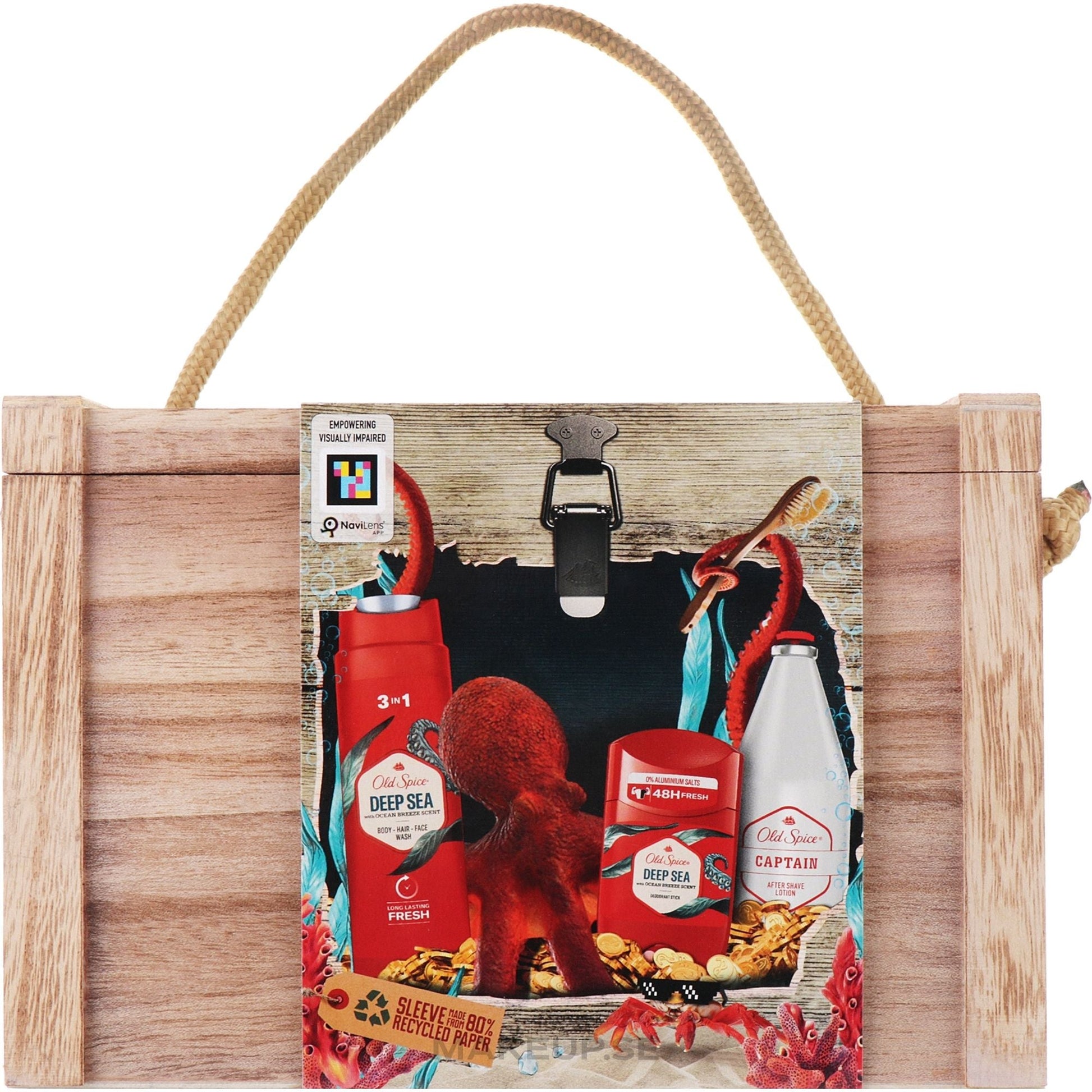 Old Spice Deep Sea Men's Grooming Gift Set with Deodorant, Shower Gel, Aftershave