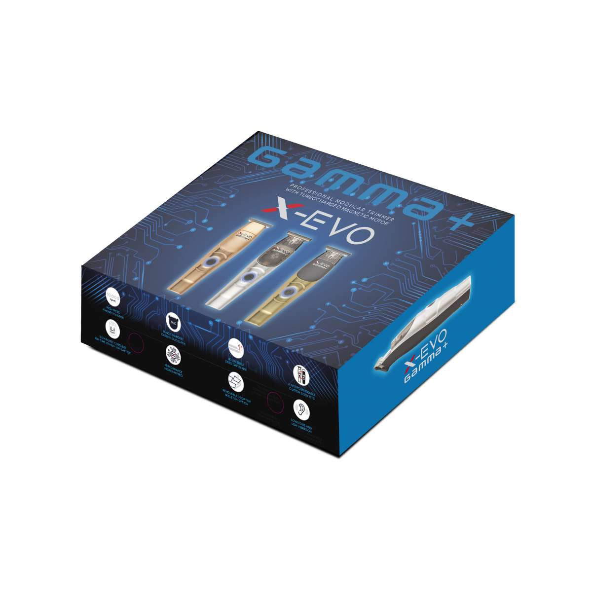 Gamma Piú X-EVO Professional Cordless Trimmer DLC Blade Zero Gap 10,000 RPM