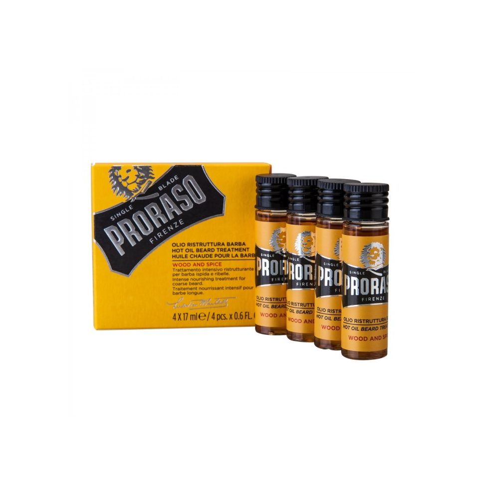 Proraso Wood and Spice Varm Skäggolja, 4 x 17 ml