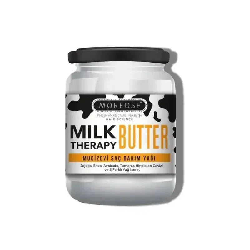 Morfose Milk Therapy Hair Butter Oil: Intense Nourishment, Repair, Frizz Control, Shine for Dry, Damaged Hair, 6.76 fl oz